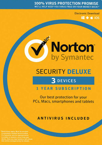 Norton Security Deluxe - 3 Device - 1 Year - Norton Key GLOBAL