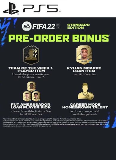 FIFA 22 PreOrder Bonus PS5