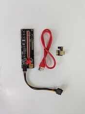 Riser PCI Express Adapter PCE164P-N09 V011-PRO for Bitcoin mining juoda-raudona
