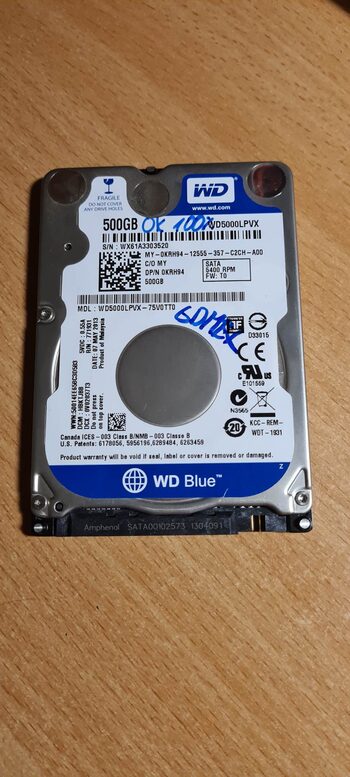 WD Blue 500GB SLIM WD5000LPVX