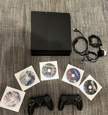 PlayStation 4, Black, 500GB/2 pultai/5 žaidimai