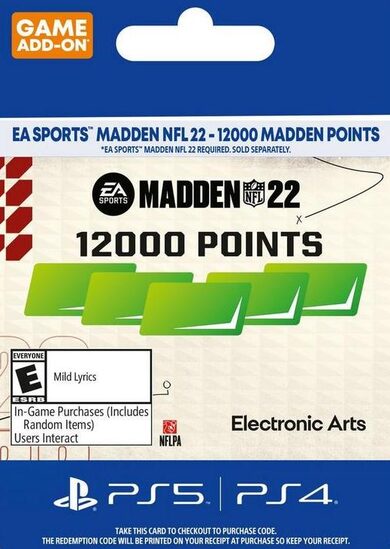 

MADDEN NFL 22 - 12000 Madden Points (PS4/PS5) PSN Key UNITED STATES