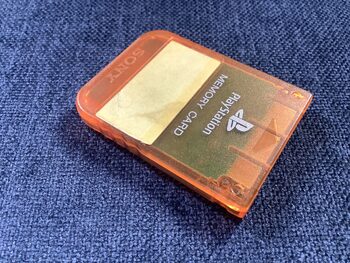 Memory Card Naranja Tarjeta Memoria Playstation Ps1 BUENA CONDICION for sale