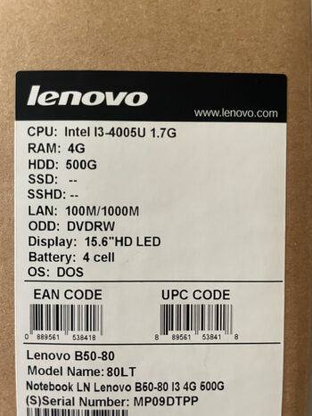 Lenovo B50-80 i3-4005u