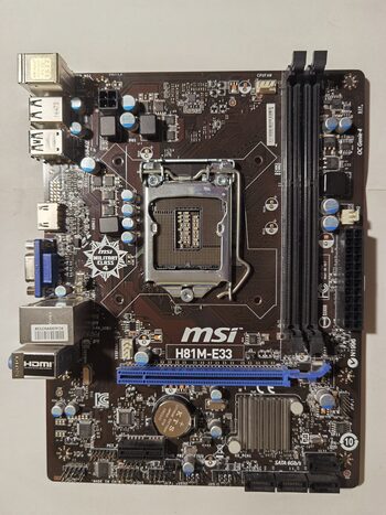 MSI H81M-E33 Intel H81 Micro ATX DDR3 LGA1150 1 x PCI-E x16 Slots Motherboard