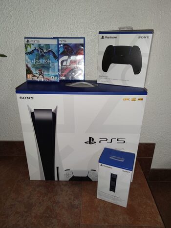 PlayStation 5 + Horizon FW + GT 7 + 2º Mando DualSense MB + Estación de carga