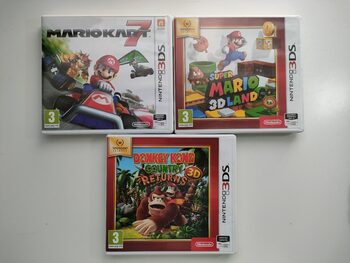 Pack 3 Juegos Kirby Triple Deluxe, Mario Kart 7, Super Mario 3D Land, Donkey Kong Country Returns (3ds y 2ds)