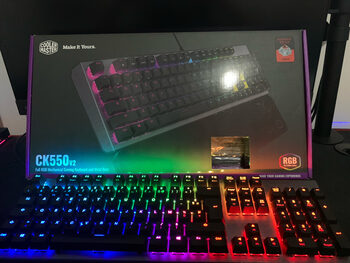 clavier gamer cooler master ck550v2 switch ttc red azerty+ accesoire 