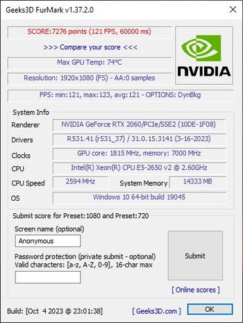 MSI GeForce RTX 2060 6 GB 1365-1710 Mhz PCIe x16 GPU