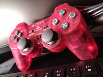 Mando Dual Shock 2 Rojo Transparente PS2