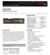 Buy Kingston Furry HyperX DDR4 8GB (2x4GB) 2400 Mhz