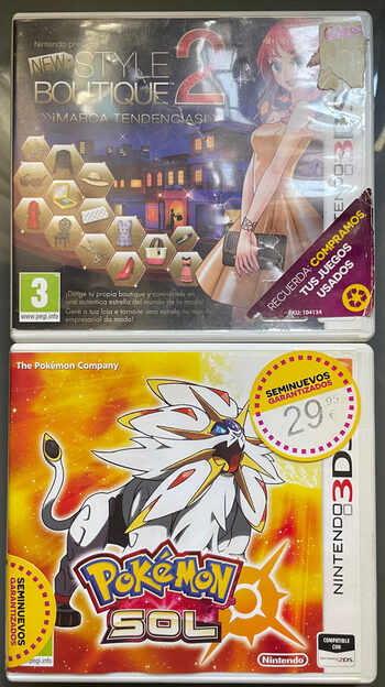 Get Nintendo 2DS rosa y blanca + Pokemon sol + New Stile Boutique 2