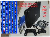 PS4 PRO 1TB 4K CON MÁS DE 120 JUEGOS