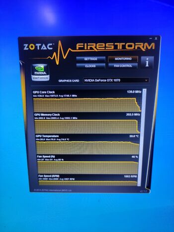 Zotac GeForce GTX 1070 8 GB 1506-1683 Mhz PCIe x16 GPU