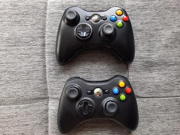 Originalus, juodas, bevielis Xbox 360 pultelis