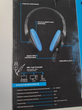 auriculares stereo Gaming Headset Phantom Fury