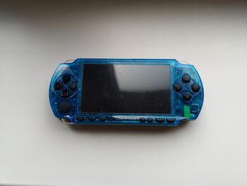 PSP 1000, Transparent Blue & Black, 32GB, Atrištas.
