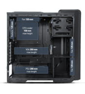Get NOX Coolbay SX ATX Mid Tower Black / Blue PC Case