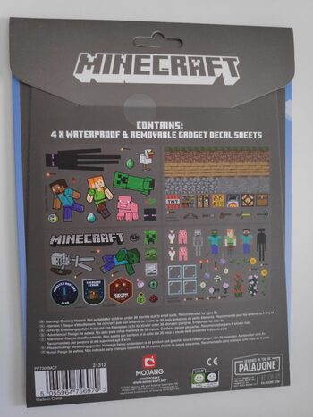 pack set pegatinas multiusos Minecraft gadget decals paladone