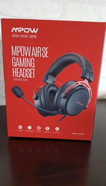 Naujos gaming ausinės Mpow Air Se red su mikrofonu