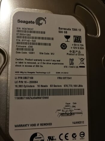 Seagate Barracuda 500 GB HDD Storage