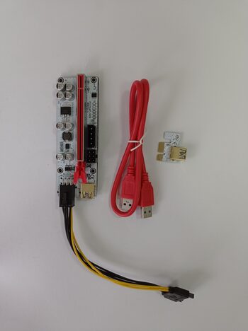 Buy Riser PCI Express Adapter PCE164P-N09 VER-010-X for Bitcoin mining raudona-balta