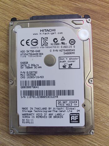 Pirkti Hitachi 640GB HDD Storage HTS547564A9E384