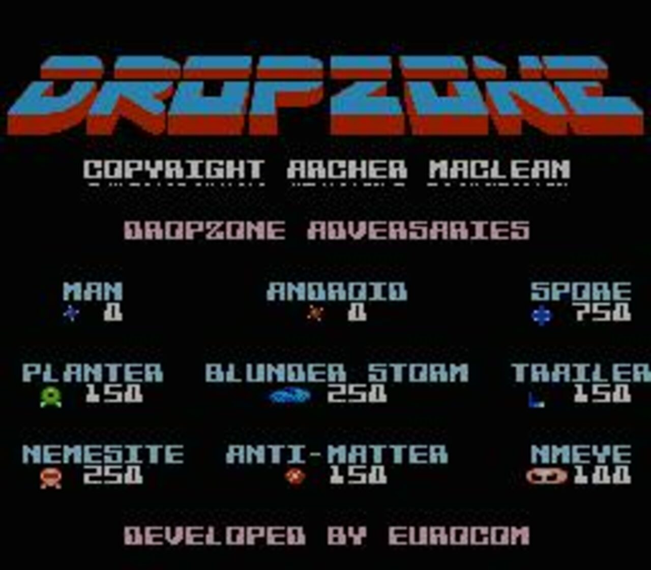 Dropzone (1984) SNES