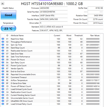 HGST 1TB SATA HDD 2.5" HTS541010A9E680