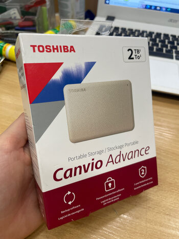 Toshiba Canvio Advance 2TB Hdd išorinis kietasis diskas 3.2 USB 