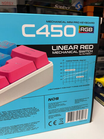 NOS C450 RGB mechanical Mini Pro Keyboard zaidimu klaviatura Limited Edition Lollipop! Red switches