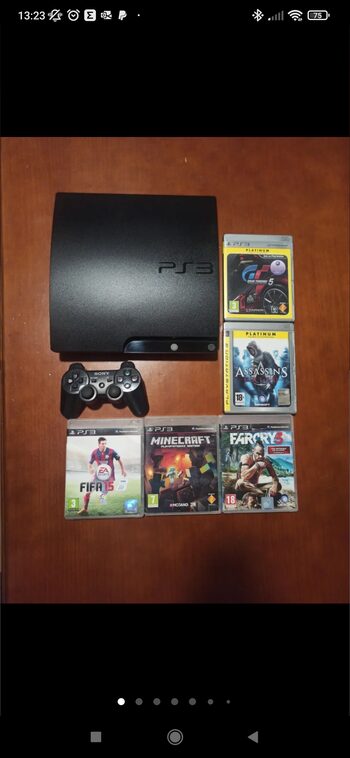 Consola Playstation 3 SONY PS3 Slim 320Gb con mando y cables de