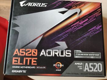 GIGABYTE A520 AORUS ELITE Motherboard - Unterstützt AMD Ryzen 5000 Serie AM4 CPUs, 5 3 Phasen