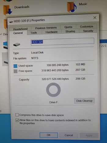 Isorinis kietasis diskas 320GB for sale