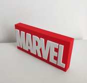 Letrero logo Marvel