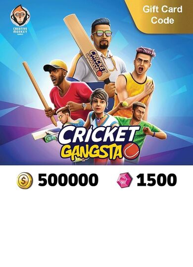 E-shop Cricket Gangsta - Coin Pack 500,000 + Gem Pack 1500 (iOS/Android) meplay Key INDIA