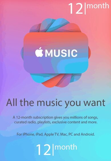 

Apple Music Subscription 12 months Key UNITED STATES