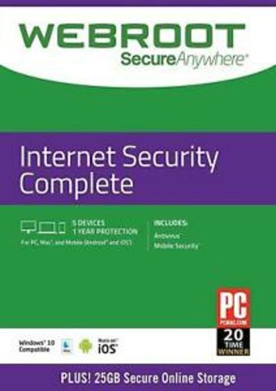 E-shop Webroot SecureAnywhere Internet Security COMPLETE 5 Devices 1 Year Key GLOBAL
