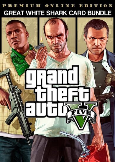 GTAV Premium Online Edition & Great White Shark Card Rockstar Games Launcher Key GLOBAL