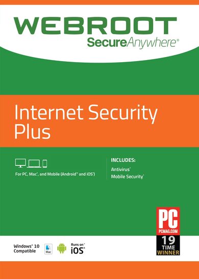 E-shop Webroot SecureAnywhere Internet Security Plus 3 Devices 1 Year Key GLOBAL