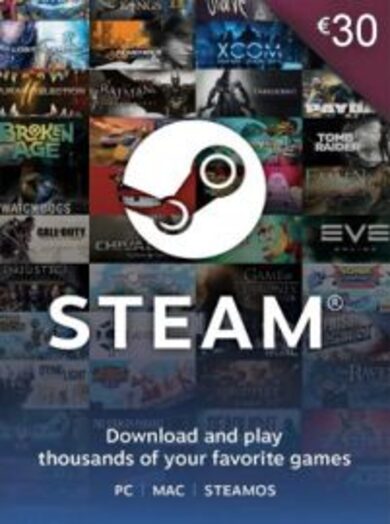 

Steam Wallet Gift Card 30 EUR Steam Key EUROPE