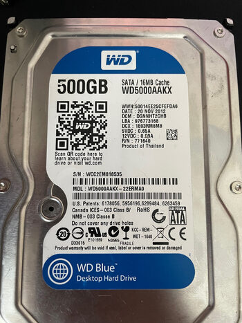 Pirkti Western Digital WD Blue 500 GB HDD Storage | ENEBA