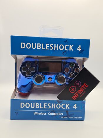 Mando PS4 Dualshock V2 Azul Cromado - INFINITE GAMING