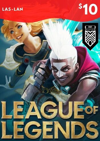 League of Legends Gift Card 10 USD - LAS/LAN Server Only