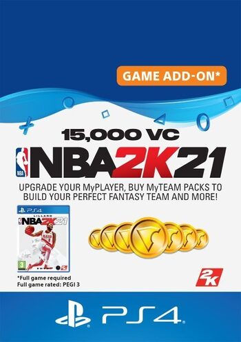 NBA 2K21: 15000 VC (PS4) Código de PSN UNITED STATES