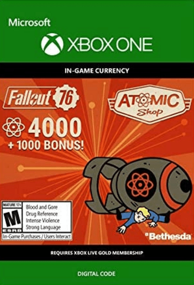 E-shop Fallout 76: 4000 (+1000 Bonus) Atoms XBOX LIVE Key GLOBAL