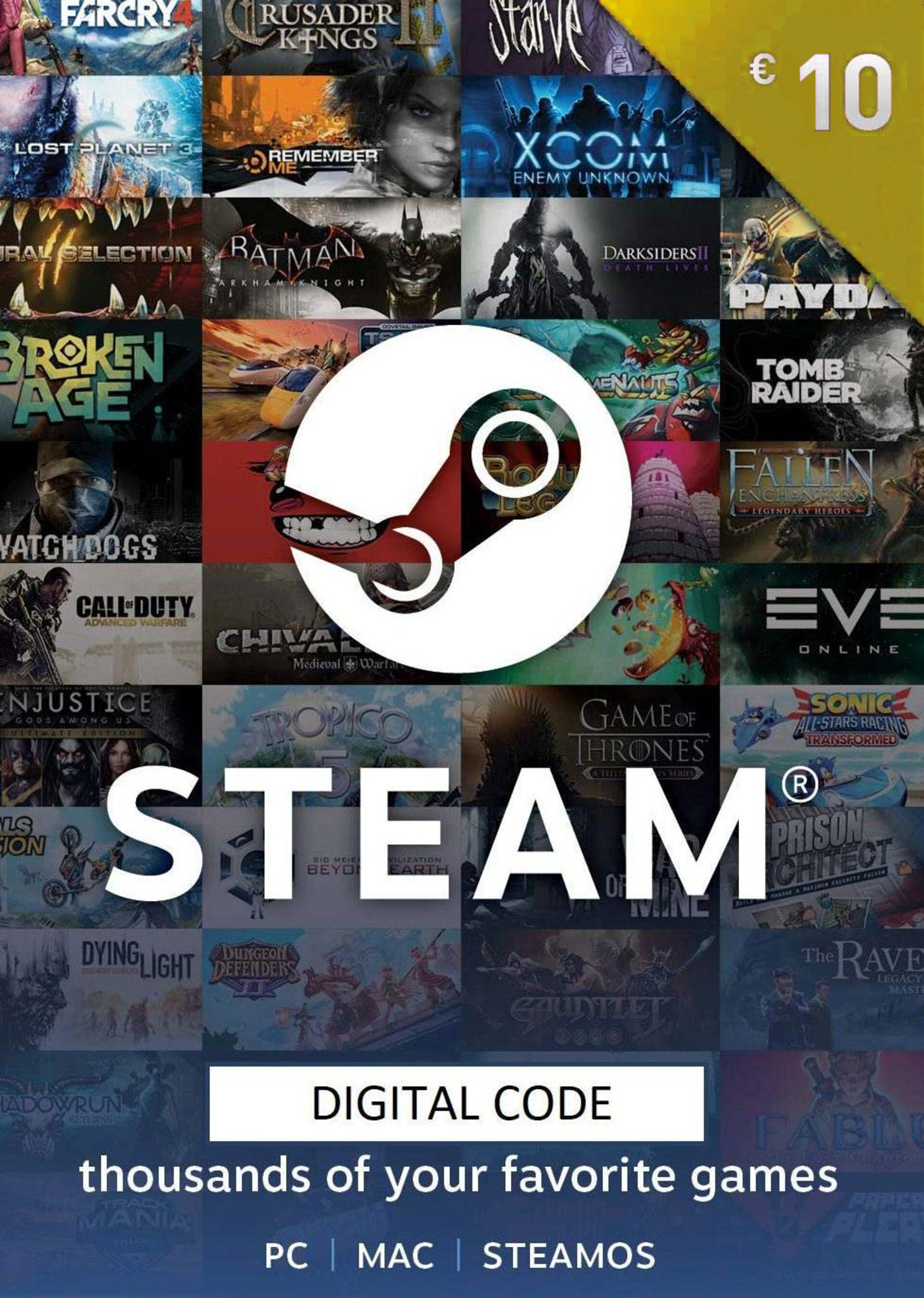 Buy Steam Wallet gift card Card) ENEBA cheaper! € | (10 Steam