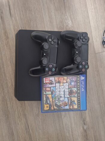 PlayStation 4, Black, 500GB + Gta v apynaujis žaidimas.