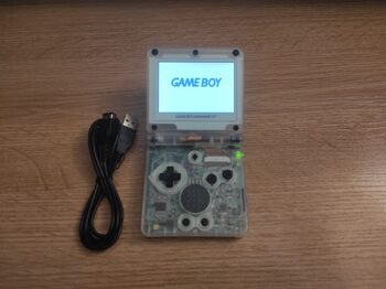 Modded Game Boy Advance SP IPS 5.0 Laminated Screen, Clear