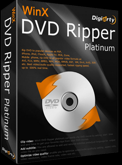 WinX DVD Ripper Platinum - 1 Year 3 Device Key GLOBAL